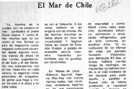 El mar de Chile  [artículo] Orlando Cabrera Leyva.