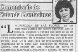 La Pérgola de las flores  [artículo] Yolanda Montecinos.