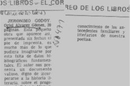 Jerónimo Godoy.  [artículo]