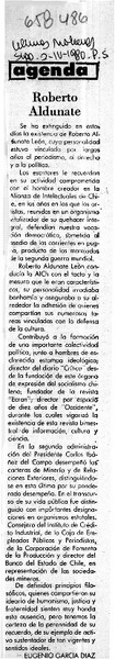 Roberto Aldunate  [artículo] Eugenio García-Díaz.