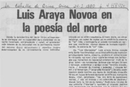 Luis Araya Novoa en la poesía del norte.