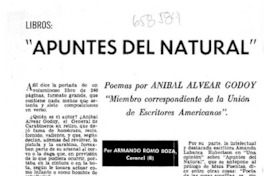 Apuntes del natural  [artículo] Armando Romo Boza.