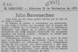 Julio Barrenechea  [artículo] Gyliane Balmaceda.