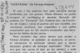 Ventanal de Teresa Alvarez  [artículo] Gonzalo Drago.
