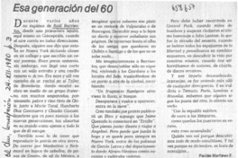 Esa generación del 60  [artículo] Pacián Martínez E.