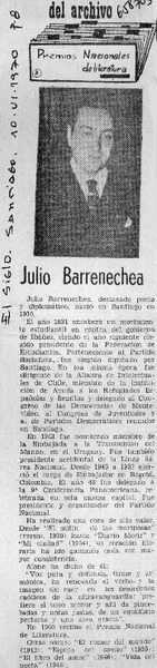 Julio Barrenechea.  [artículo]