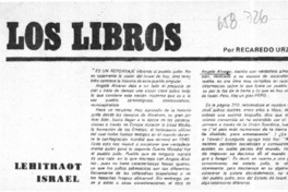 Los Libros  [artículo] Recaredo Urzúa.