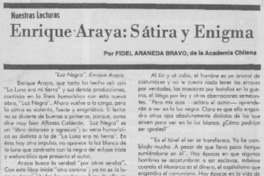 Enrique Araya, sátira y enigma
