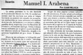 Manuel I. Arabena  [artículo] Juan Mujica.