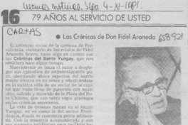 Las crónicas de Don Fidel Araneda