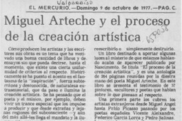 Miguel Arteche y el proceso de la creación artística.