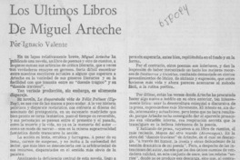 Los últimos libros de Miguel Arteche