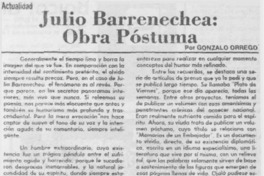 Julio Barrenechea: obra póstuma