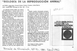 Biología de la reproducción animal  [artículo] Sergio G. Núñez Jiménez