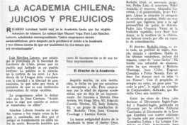 La Académia chilena: juicios y prejuicios