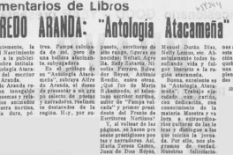 Alfredo Aranda: "Antología atacameña"