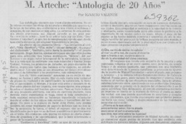 M. Arteche "Antología de 20 años"