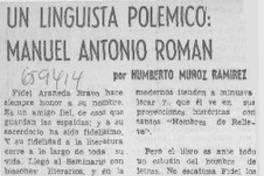Un lingüista polémico: Manuel Antonio Román