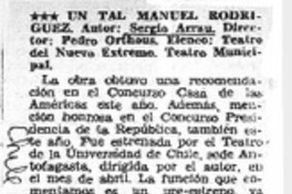 Un tal Manuel Rodríguez  [artículo] Orlando Rodríguez.