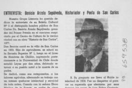 Benicio Arzola Sepúlveda, historiador y poeta de San Carlos