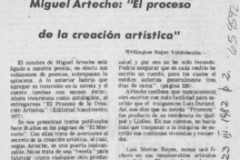 Miguel Arteche, el "proceso de la creación artística"