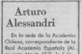 Arturo Alessandri.