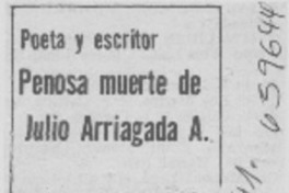 Penosa muerte de Julio Arriagada A.