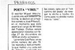 Poeta "Viril".  [artículo]
