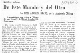 De este mundo y del otro  [artículo] Fidel Araneda Bravo.