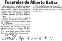 Funerales de Alberto Baltra.  [artículo]