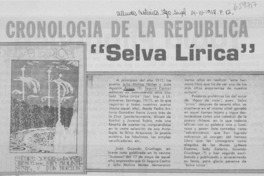 "Selva lírica".