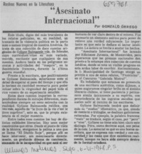 "Asesinato internacional"  [artículo] Gonzalo Orrego.