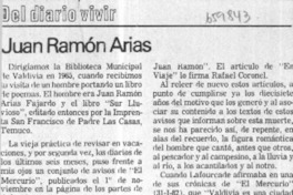 Juan Ramón Arias  [artículo] Cronos.
