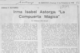 Irma Isabel Astorga: "La compuerta mágica"