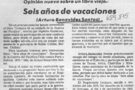 Seis años de vacaciones  [artículo] Hernán de la Carrera Cruz.