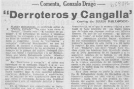 "Derroteros y cangalla"