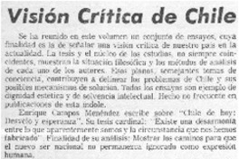 Visión crítica de Chile  [artículo] V. M.