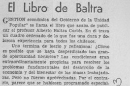 El Libro de Baltra  [artículo] Tito Castillo.