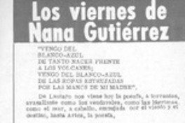 Los viernes de Nana Gutiérrez