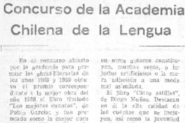 Concurso de la Academia Chilena de la Lengua.