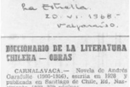 Diccionario de la literatura chilena-obras.
