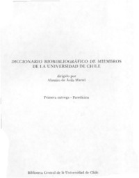 Diccionario biobibliográfico de miembros de la Univesidad de Chile