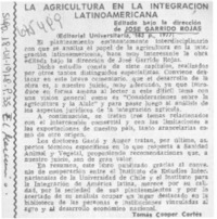 La agricultura en la integración latinoamericana