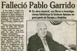 Falleció Pablo Garrido.
