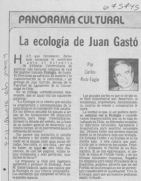 La Ecología de Juan Gasto