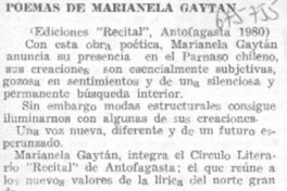 Poemas de Marianela Gaytán