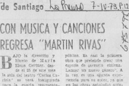 Con música y canciones regresa "Martín Rivas".
