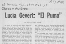 Lucía Gevert, "El puma"