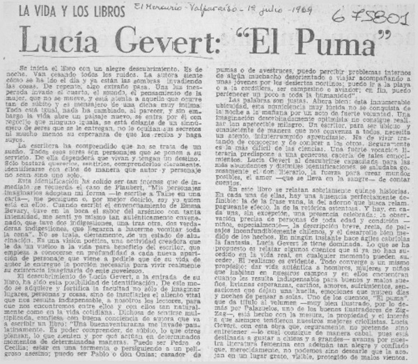 Lucía Gevert, "El puma".