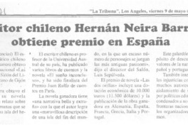 Escritor chileno Hernán Neira Barrera obtiene premio en España.